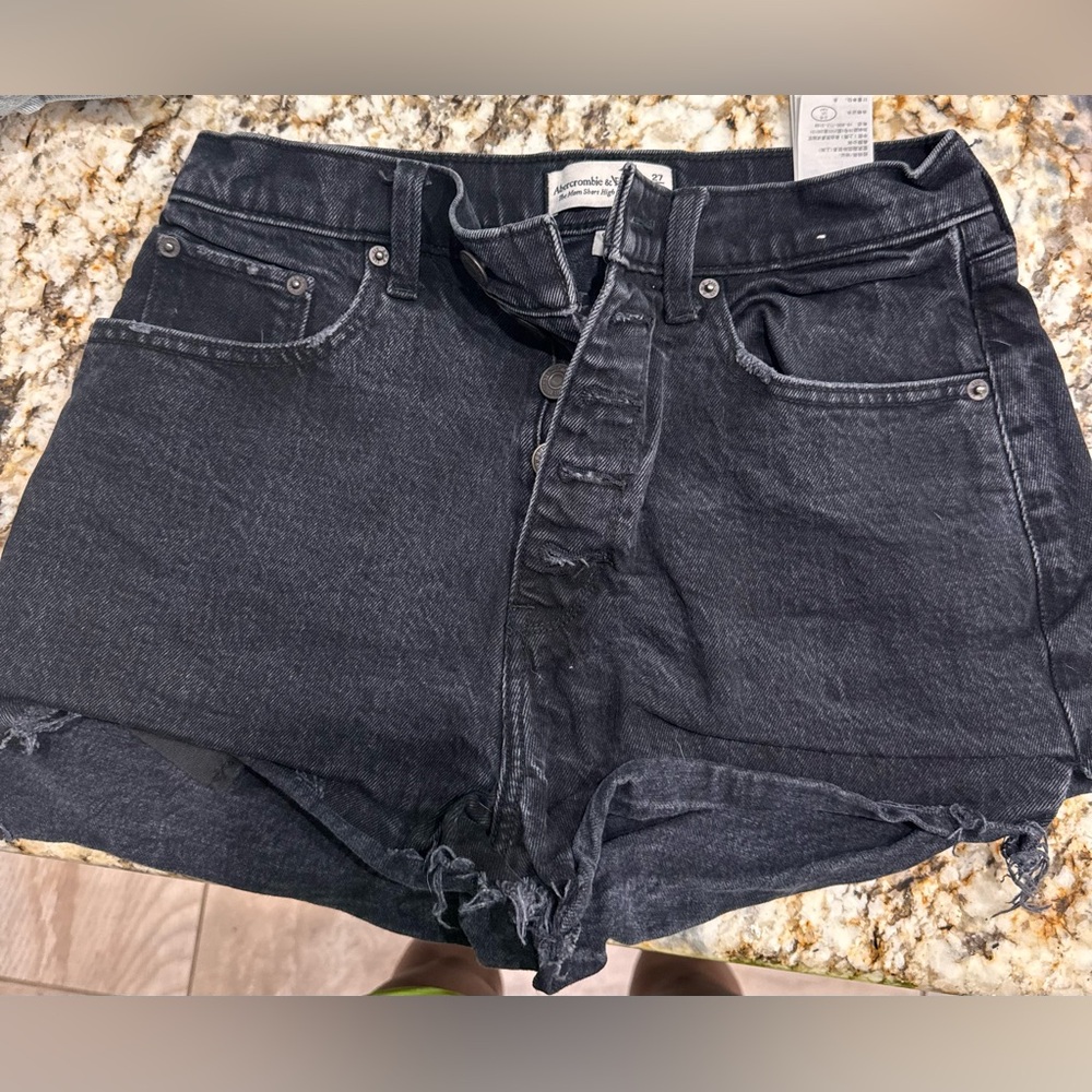 Abercrombie & Fitch Dark Gray High Rise Shorts